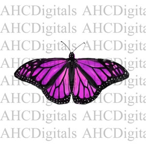 Schmetterling Sublimation Bild, Aquarell Lila Schmetterling Bild, Monarch Schmetterling Clipart, Motten Kunstwerk, Digitaler Download