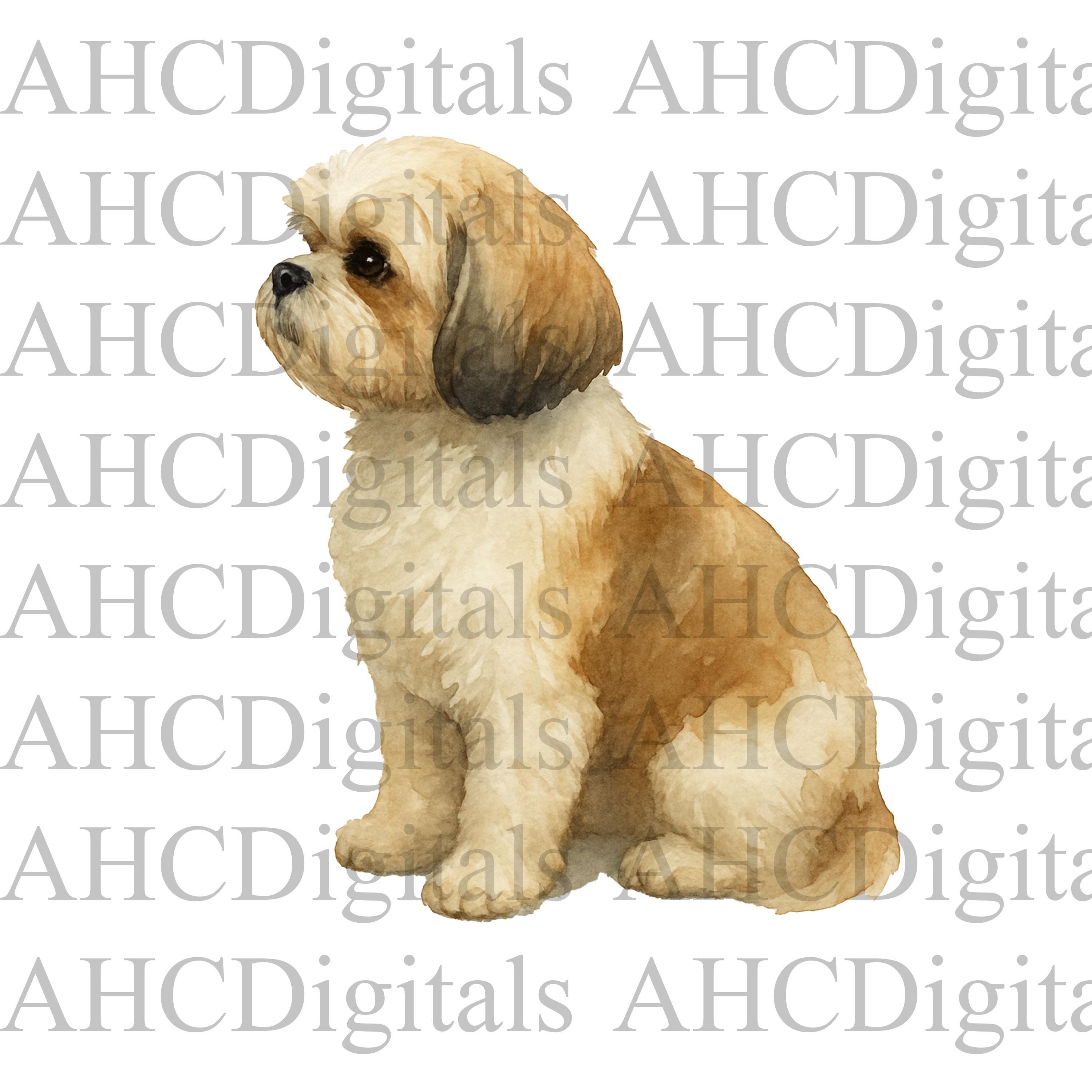 Shih Tzu Sublimation Image, Watercolor Shih Tzu PNG, Cute Dog Digital ...