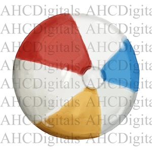 Beachball Sublimation Image, Watercolor Beach ball Image, Beach Artwork, Digital Download, Summer Sublimation Designs Art