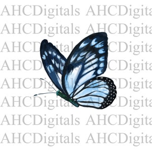 Immagine di sublimazione della farfalla, Immagine della farfalla blu dell'acquerello, Clipart della farfalla monarca, Arte della falena, Download digitale