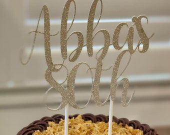 Custom Cake Topper, Birthday, Wedding, Anniversary, Baby Shower, Bridal Shower