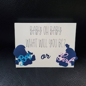 Gender Reveal Card, baby announcement