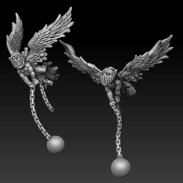 Chaos Cherub familiars | Baby Cyborgs | Winged | DMGMinis