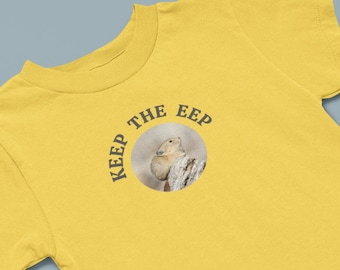 Keep the Eeep! Rocky Mountain Pika T-shirt for Kids | Cotton Tees for Kids | Endangered Species Colorado Shirts | Science Lovers Kids Tops