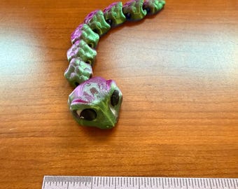 関節式動物キーホルダー/フィジェットトイ：ハッピースネーク