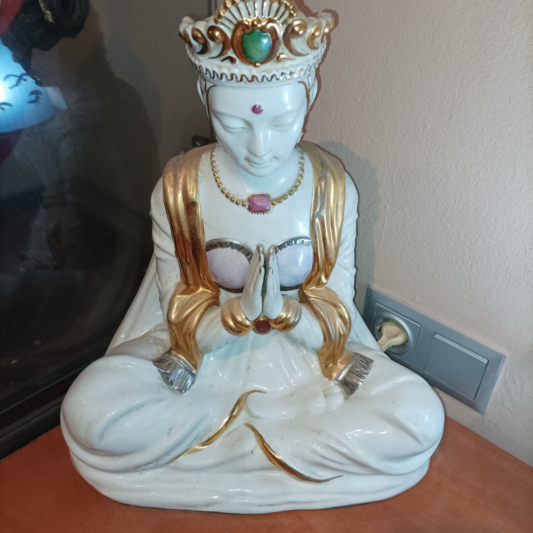Porcelain figure Buddha 70s.