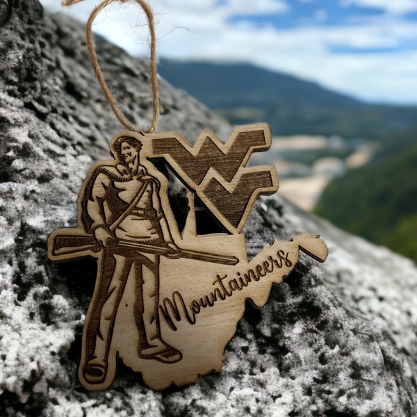 West Virginia Mountaineer Ornament | Christmas Ornament | Personalized Ornament | West Virginia Ornament | WVU Ornament | Mountaineer Mascot