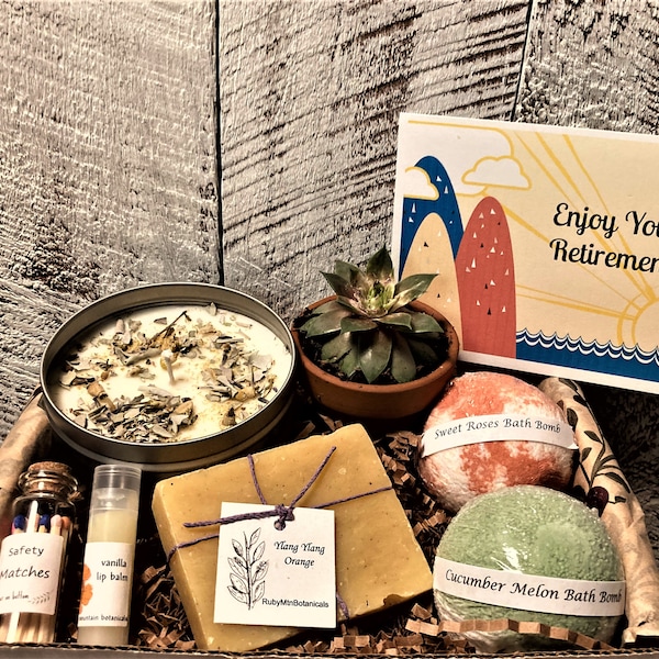 Retirement Gift for Women | Coworker Retirement Gift |  | Succulent Spa Box | Retirement Spa Box | Retirement Gift Basket | Care Package