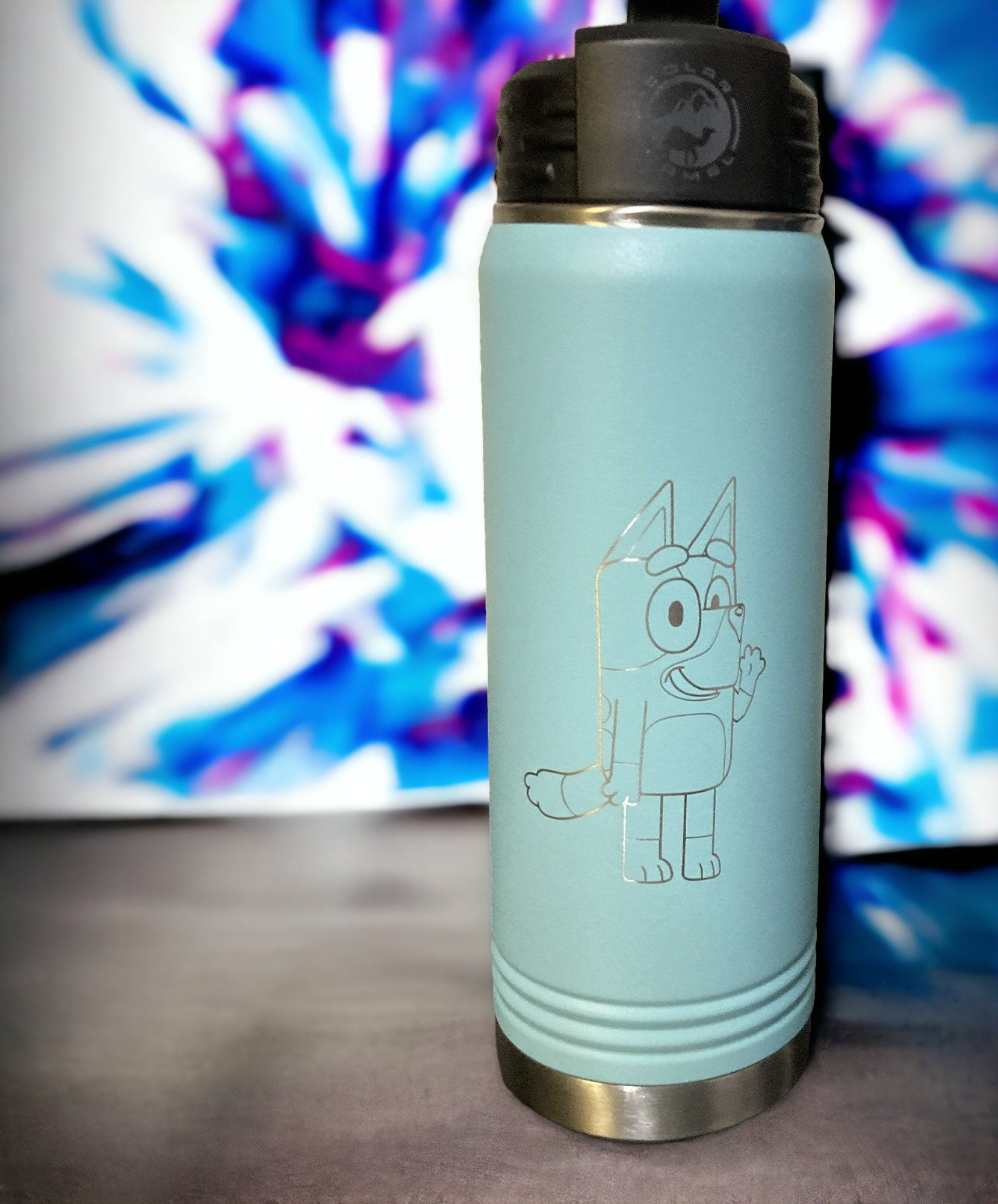 Bluey Muffin Unicorse Funny Stainless Steel Water Bottle, Standard Lid 