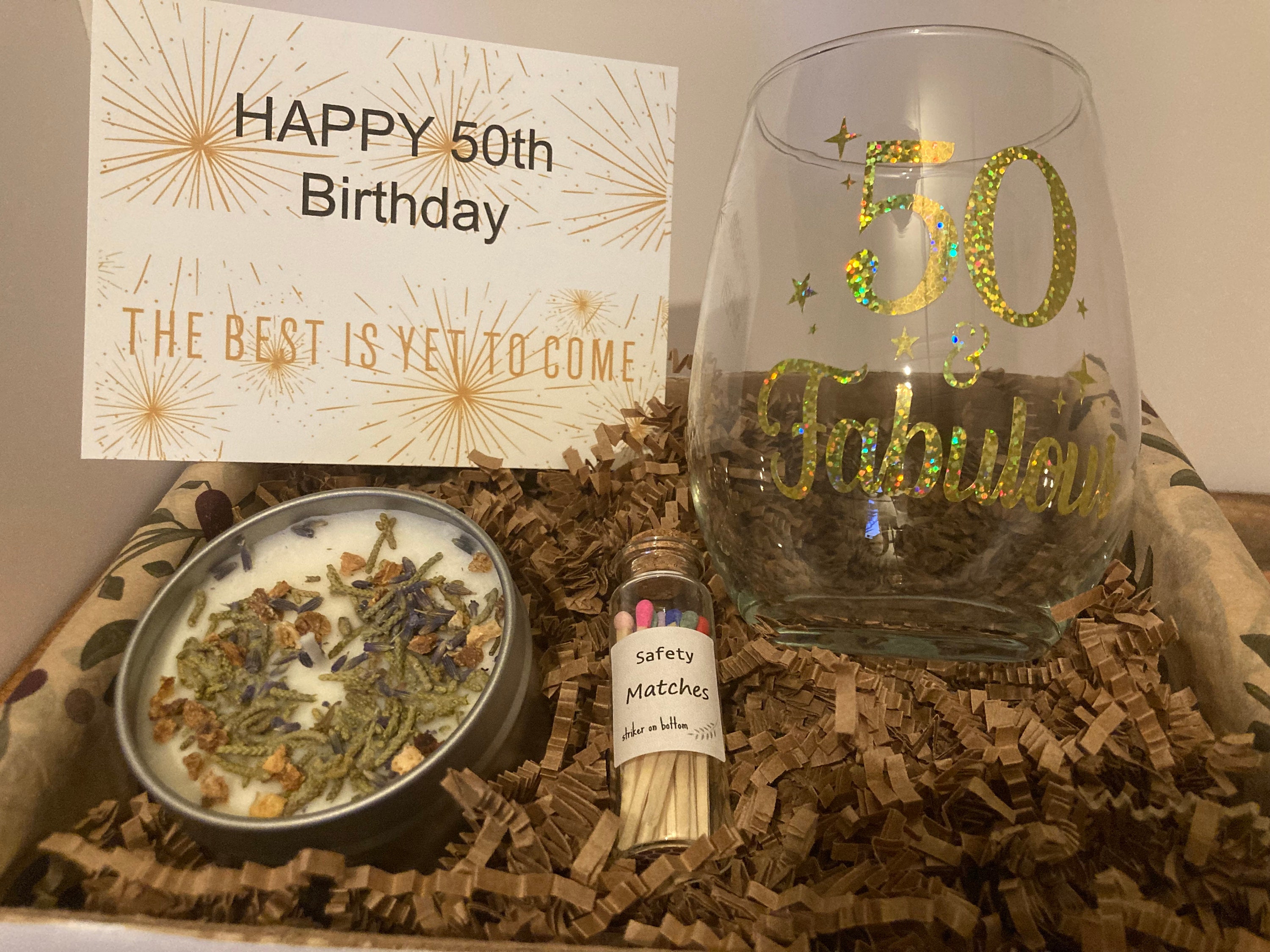 50th Birthday Gift For Women, 50th Birthday Gift Box For Friend, Happy 50th  Birthday, Gift for Her, Personalized Spa Set, Candle Gift Set
