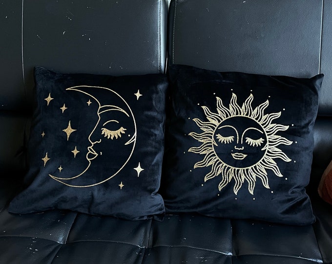 Sun and Moon Celestial Pillows