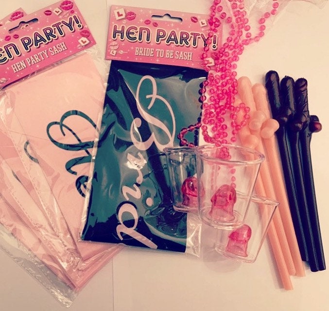 Hen Party Willy Straws Etsy
