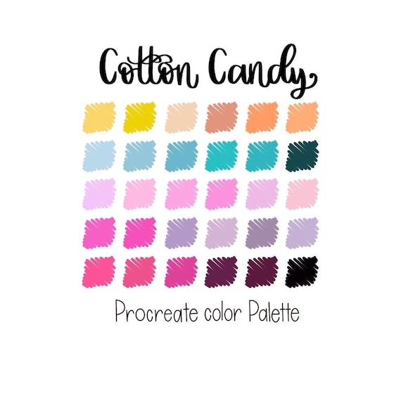 Cotton Candy Procreate Color Palette Etsy