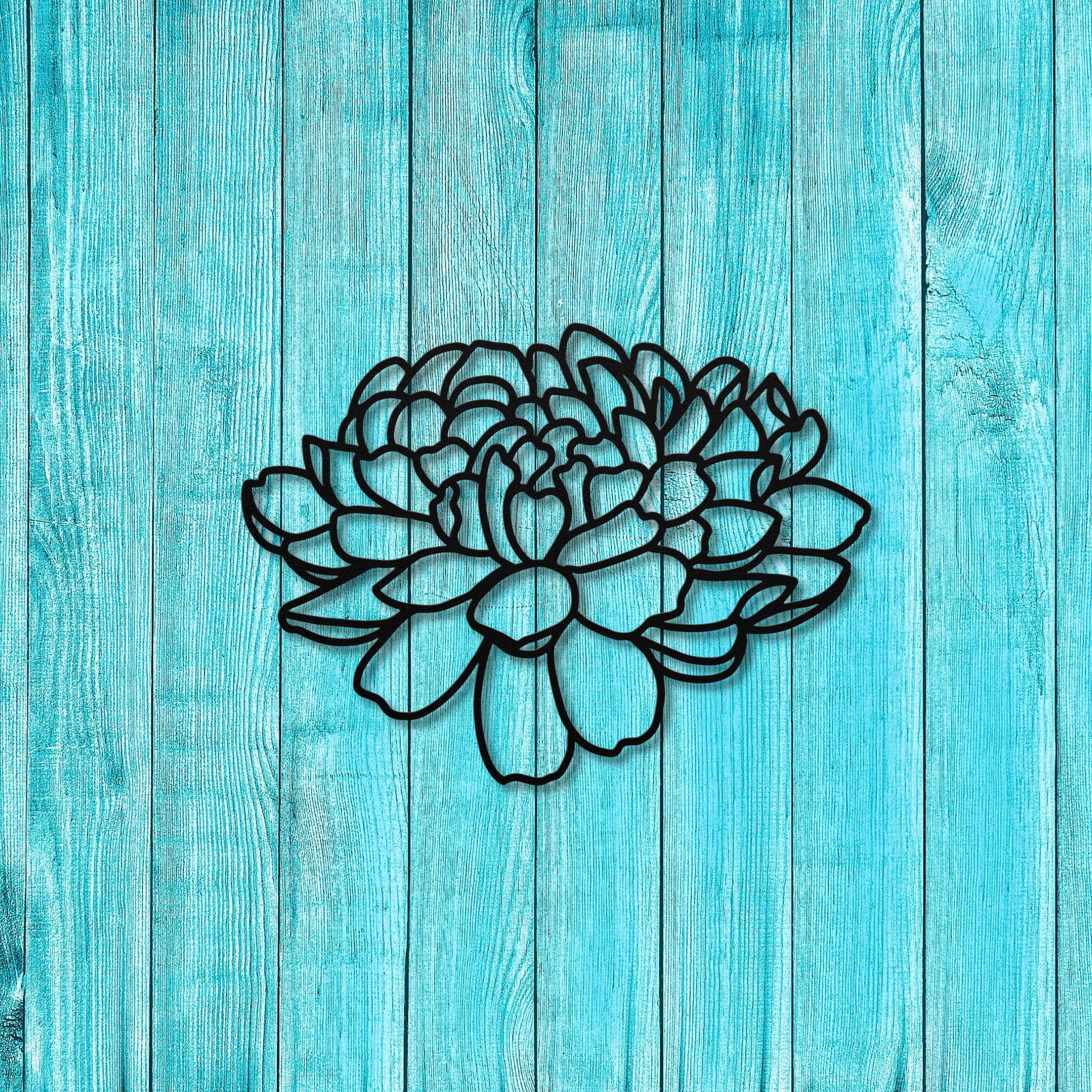 Dahlia, Flower Wall Art, Flower Metal Wall Art, Modern Flower Art