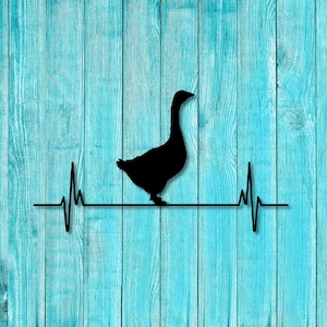 Goose Heartbeat, Goose Farm Sign, Metal Goose Sign, Goose Farm sign , Farmhouse Decor, Goose , Metal Sign, Goose Lover, Farm Animal Sign