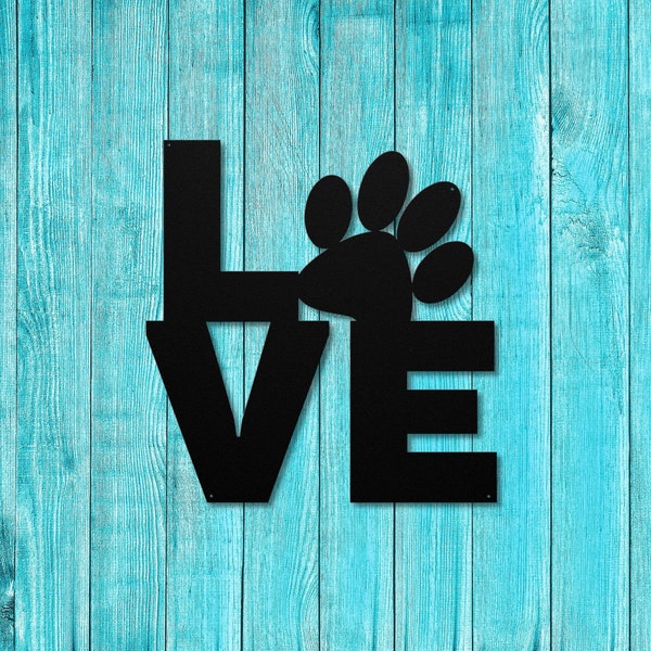 Metal Paw Print Wall Art Etsy