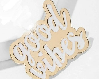 Good Vibes Gold metal Diamond Painting Cover Minder, Needle Minder, Magnet