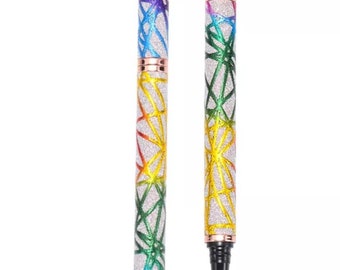 Shiny Glitter Rainbow Striped Diamond Painting Pen, Single placer