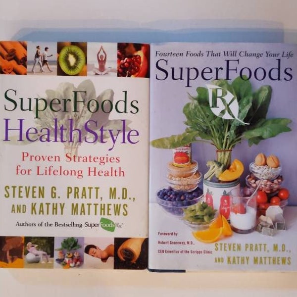 Superfoods Rx & Superfoods HealthStyle by Steven Pratt and Kathy Matthews HC/DJ