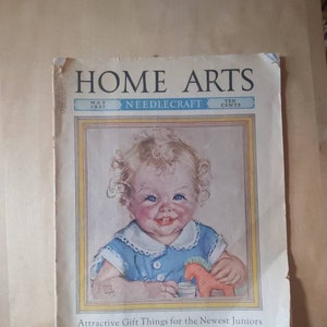 1937 Home Arts Needlecraft Magazine May issue. Great old ads & fashion