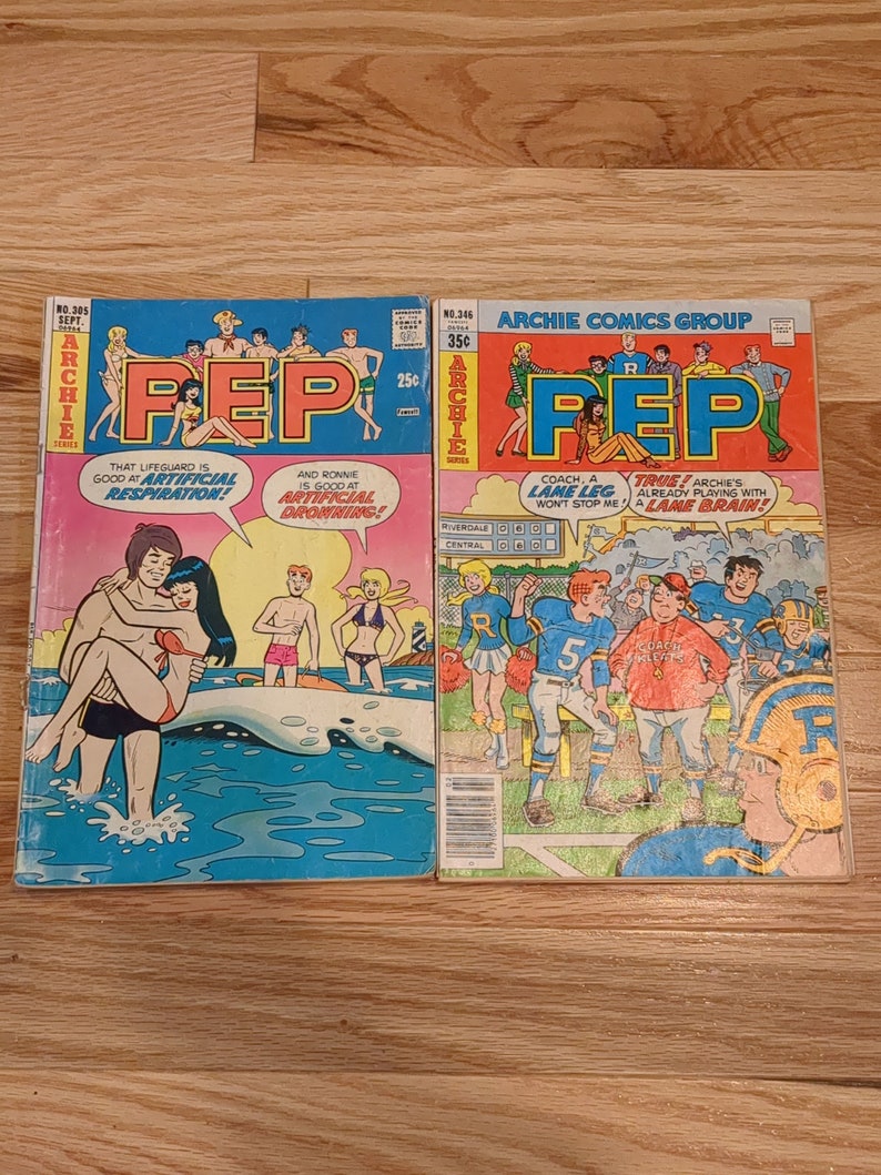 Archie Pep Comics #305, #346. 1970's Classics With Betty & Veronica - Etsy