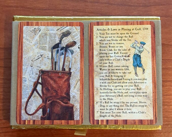 Golf Playing Cards 2 Decks Complete With Jokers in Vintage Etsy