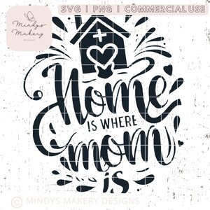 Muttertag SVG PNG Zuhause ist, wo Mama ist Haus Design