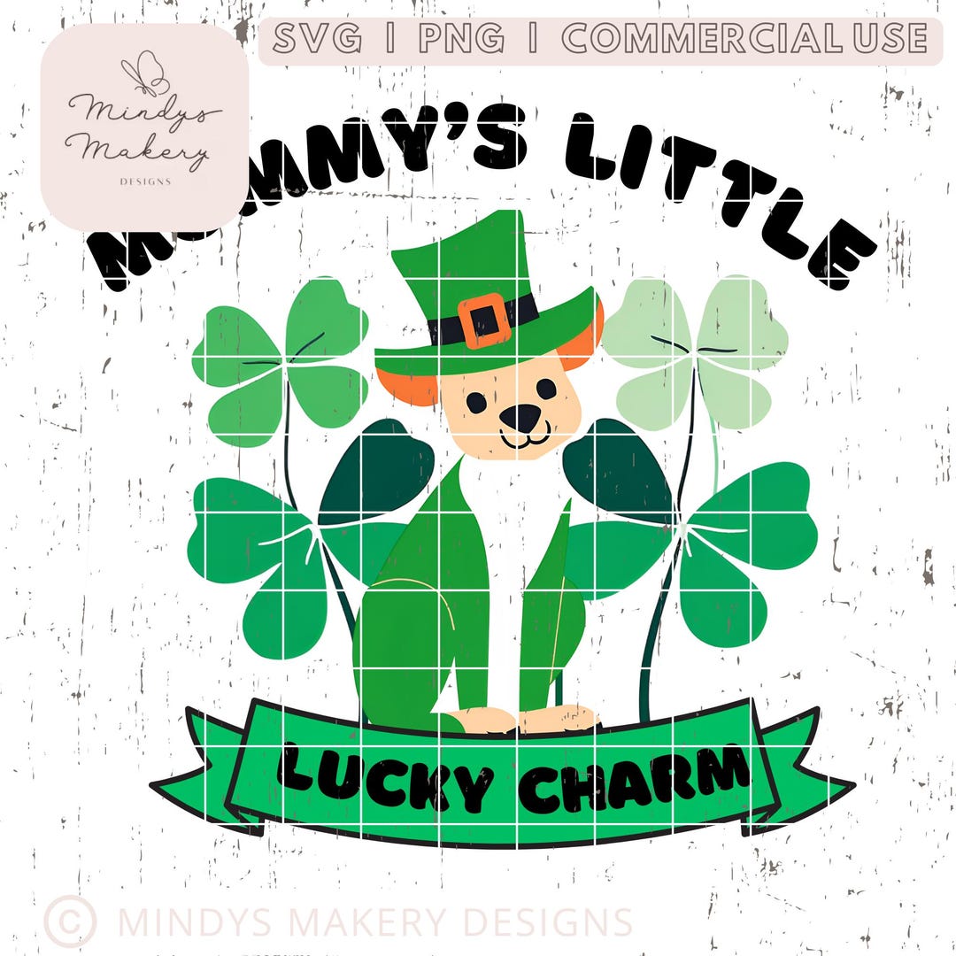 Mommy's Little Lucky Charm SVG for Babies and Kids With Shamrocks and ...