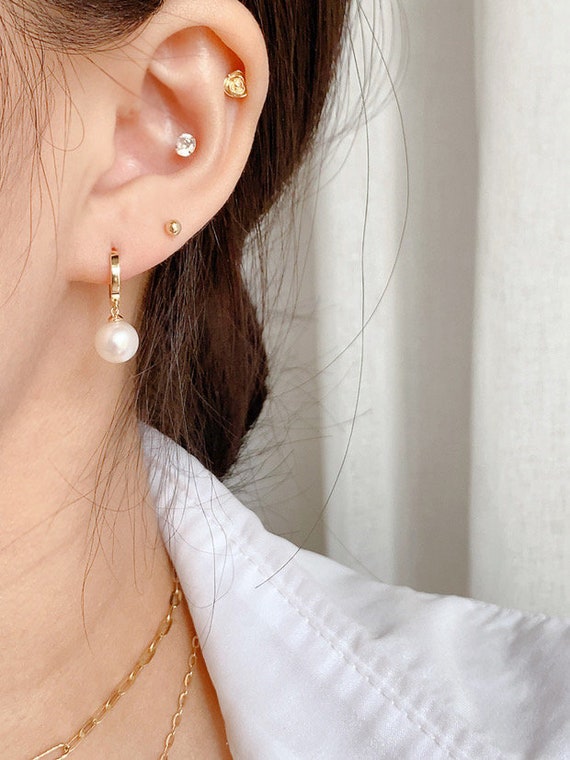 10k on sale pearl earrings