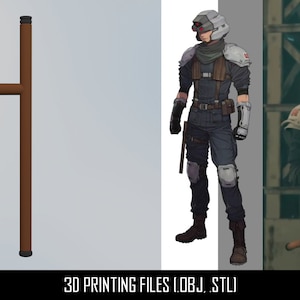 Final Fantasy VII: Crisis Core Reunion - Cloud Strife/Shinra Infantryman Baton - Files for 3D printing - sliced