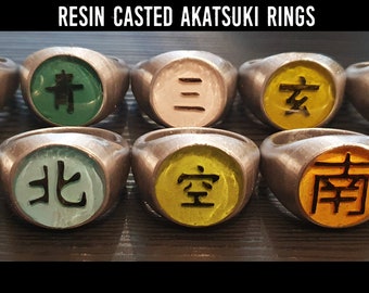 Handcrafted Akatsuki Rings resin Etsy