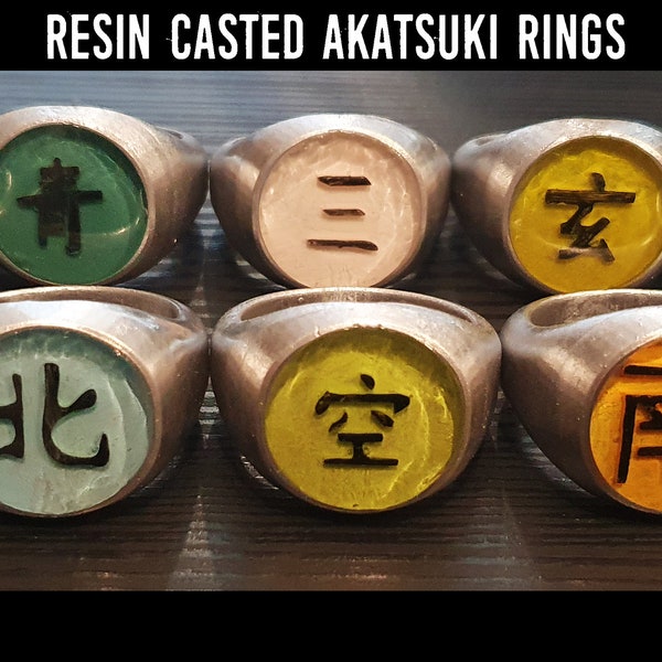 Handcrafted Akatsuki Rings (resin) - Custom order