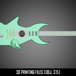 One Piece - Brook's shark guitar - Files for 3D printing