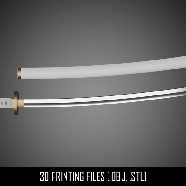 One Piece - Zoro's Wado Ichimonji sword (Tozando collaboration version) - Files for 3D printing - sliced