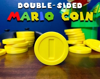 Mario Coins - High Quality, Double-Sided, 50mm or 33mm Sizes