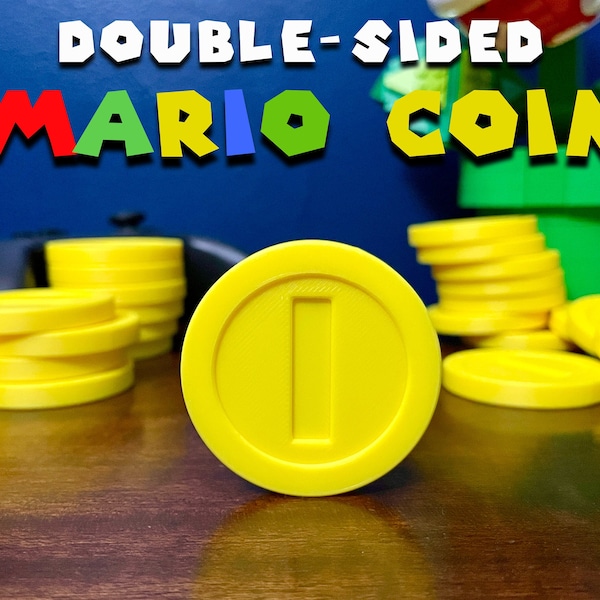 Mario Coins - Double-sided, 50mm or 33mm sizes