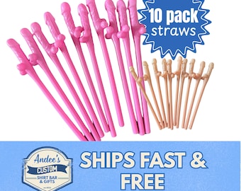 Pajitas para despedida de soltera, pajitas para novia, pajitas para fiesta, despedida de soltera, decoraciones para despedida de soltera, regalos de fiesta, dama de honor, travieso, pene