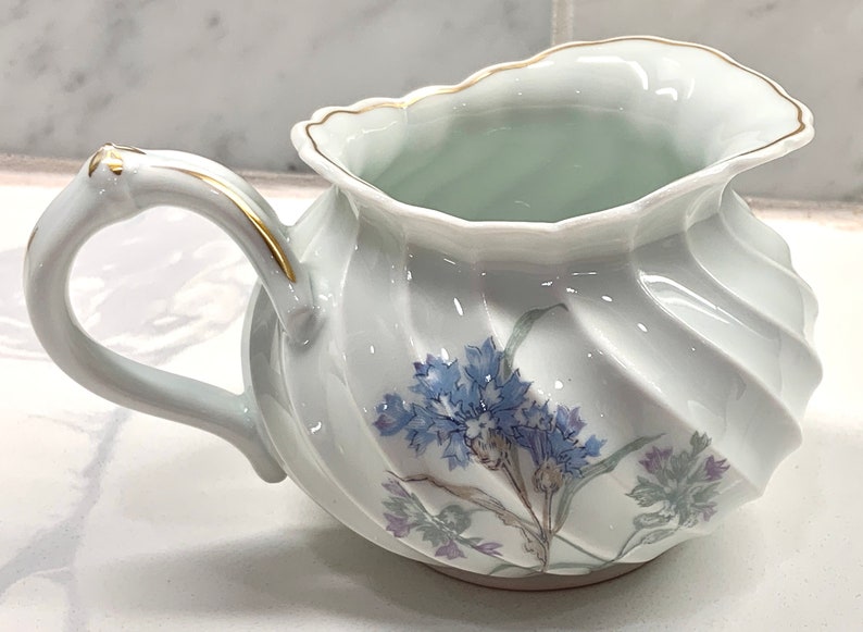 Vintage Haviland Limoges Bergere Creamer blue Flowers With Etsy
