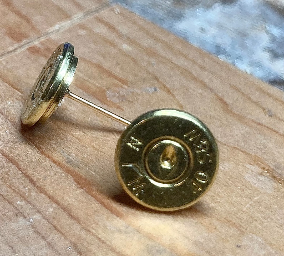 40 S&W Brass Bullet Stud Earrings Bullet Stud Earrings Etsy