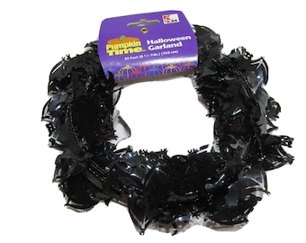 Pumpkin Time Halloween Garland Black Bats 25 ft