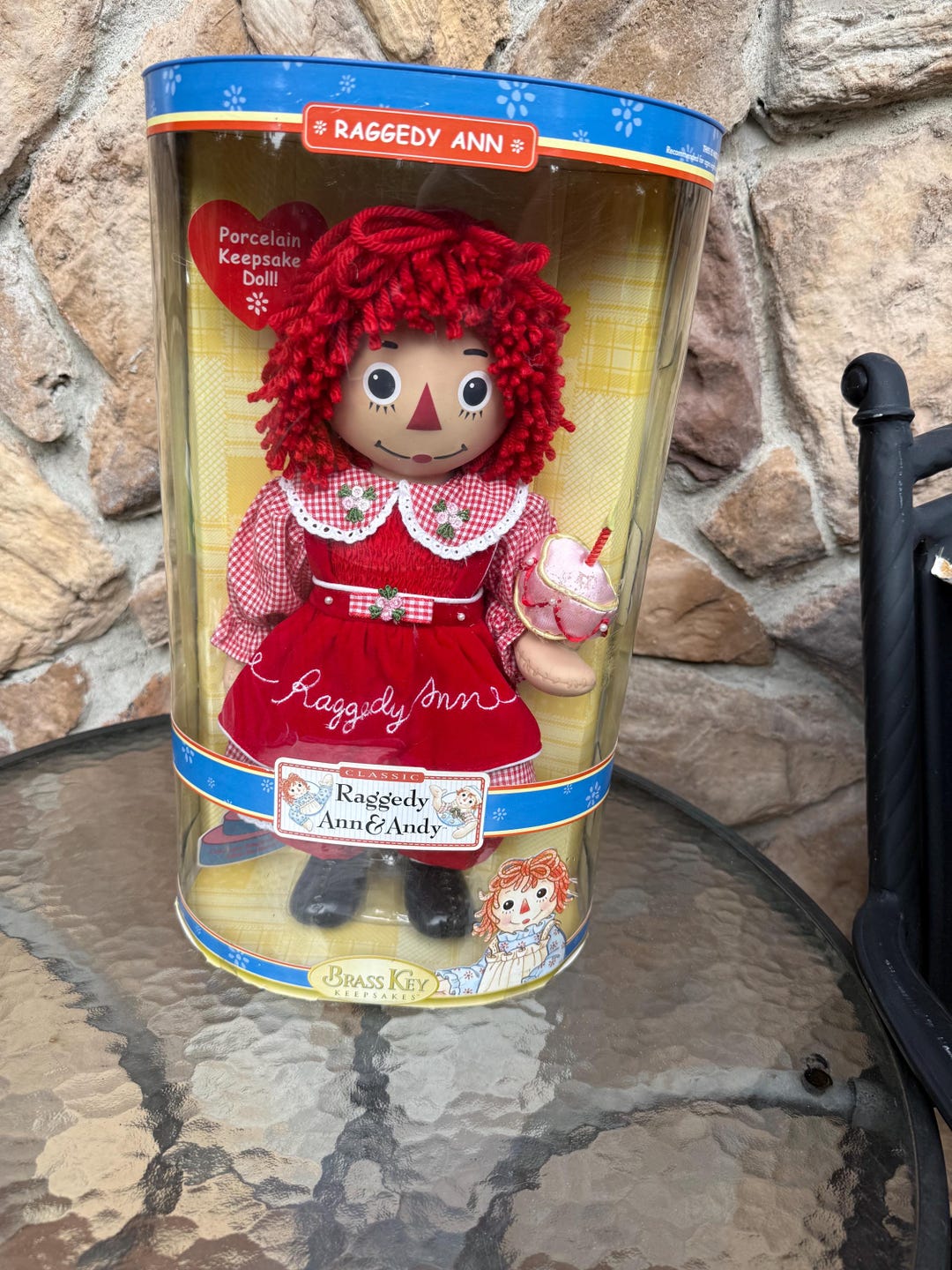 Raggedy Ann 2005年製 人形 Brass Key Keepsakes Classic Raggedy Anne Porcelain Doll 2005 - Etsy