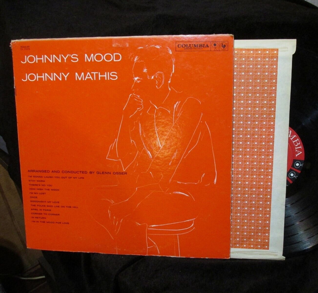 1960 Johnny Mathis Johnny's Mood LP 33 Vinyl Record Columbia CL 1526 6 eyes Pop