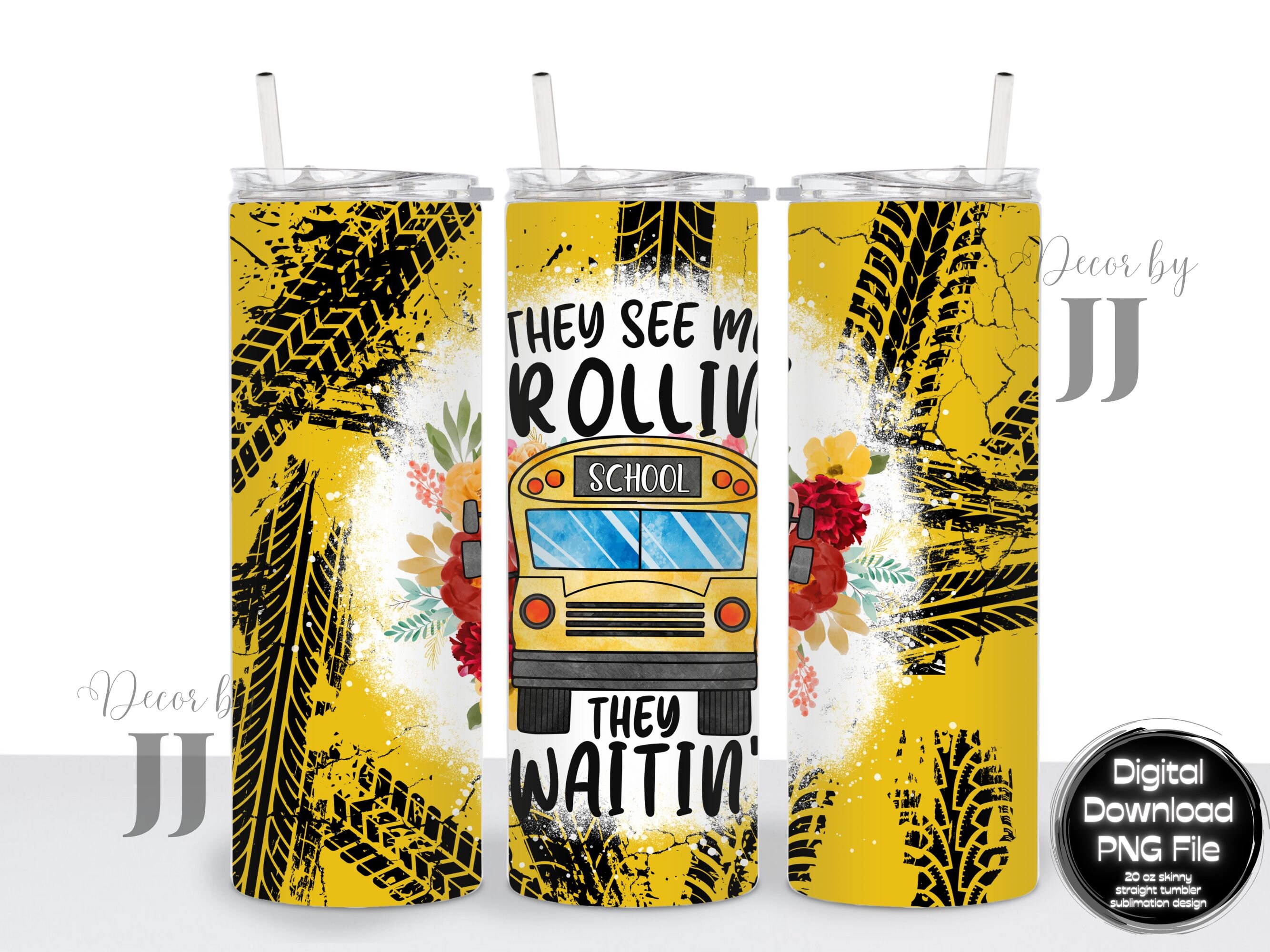 Schulbus Fahrer Geschenk – "They See Me Rollin' They Waitin'" Reißverschlusstasche 23,5x17 Cm
