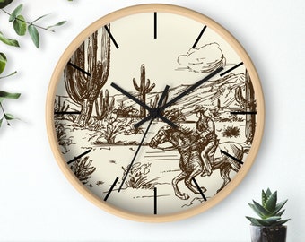 Vintage Western Wall Clock | Wild West Wall Decor