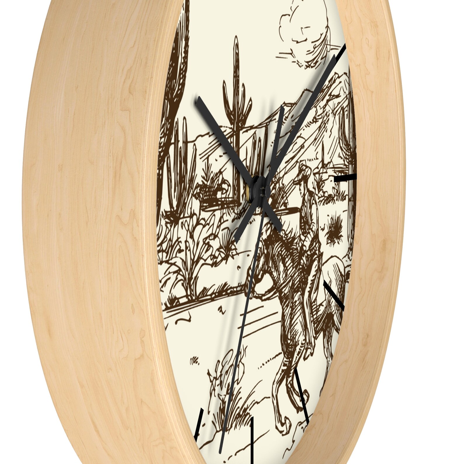 Vintage Western Wall Clock Wild West Wall Decor Etsy