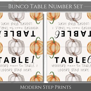 Printable Fall Bunco Bundle of Score Cards, Tally Sheets and Table ...