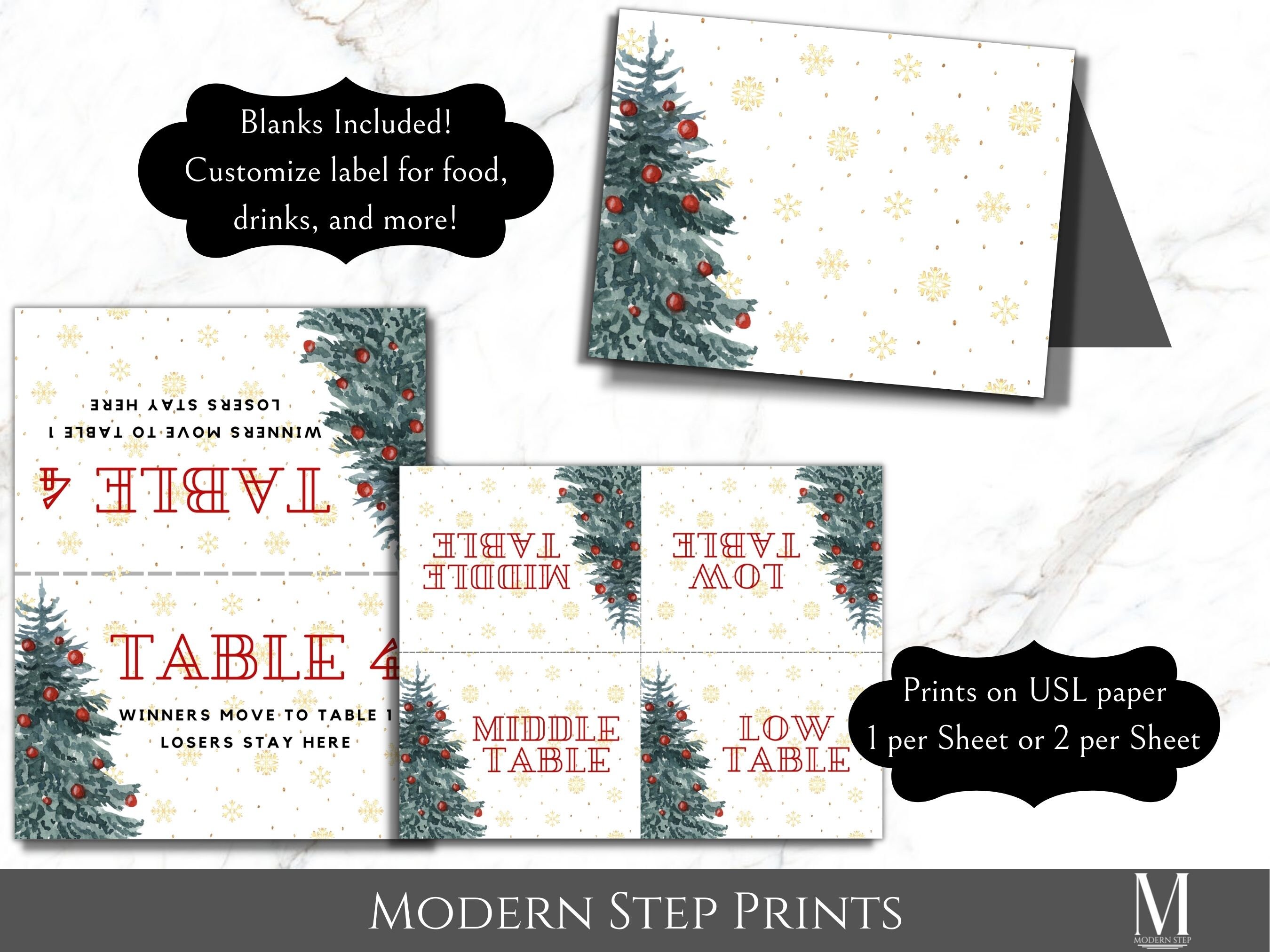 Printable Bunco Christmas Package of Score Cards, Tally Sheets, Winter ...