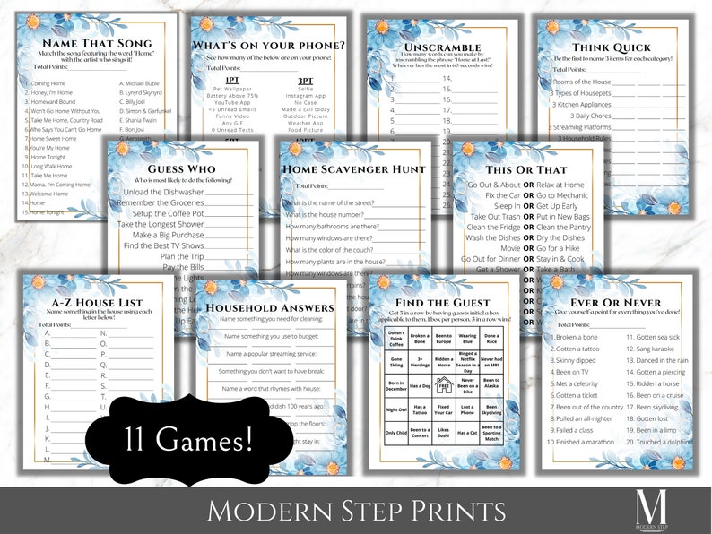 Housewarming Party Games, Housewarming Games, New Homeowner, New House