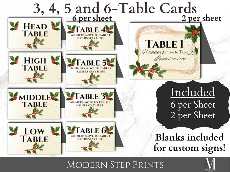 Christmas Bunco Score Sheet Bunco Party Game Night Activity Family ...