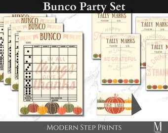 Printable Thanksgiving Bunco Score Card Sheet Bunco - Etsy